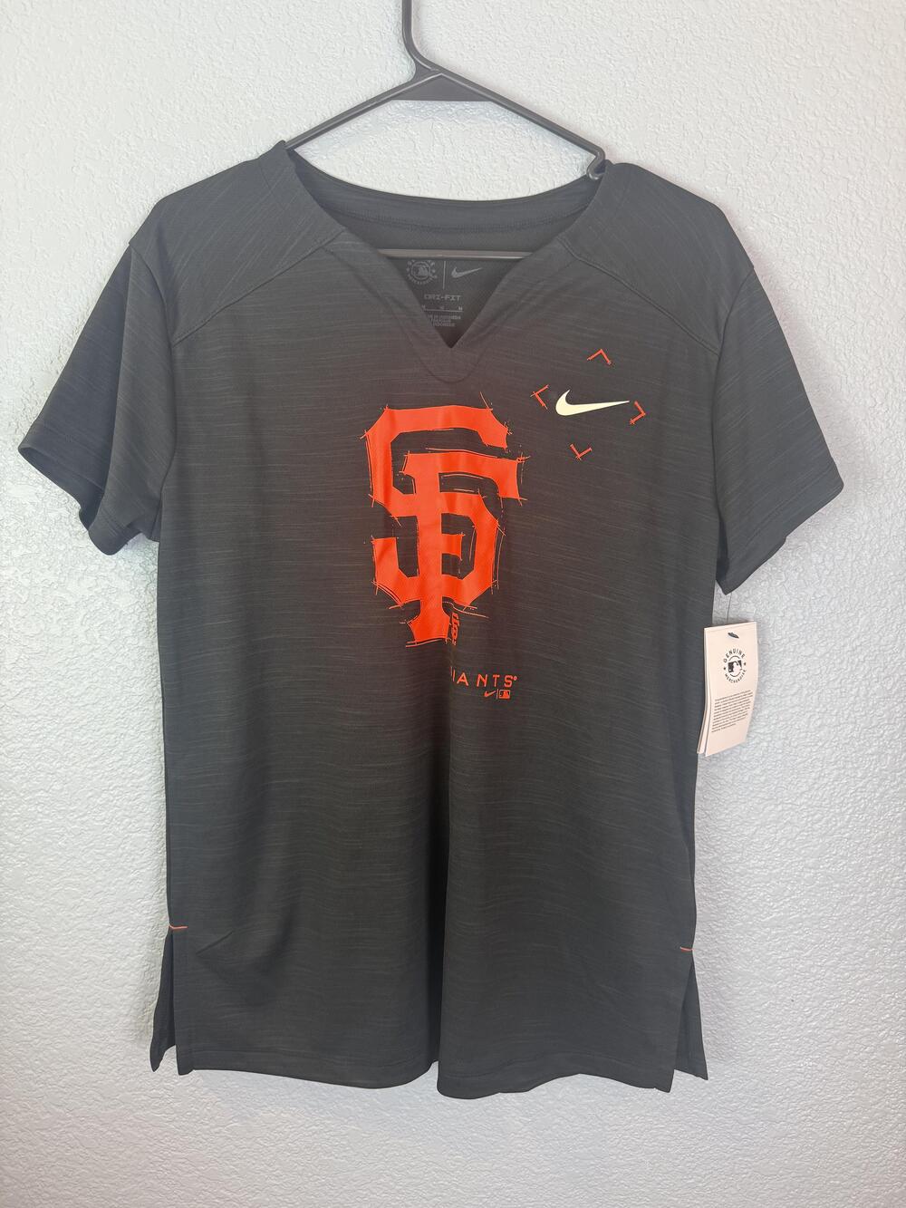 San Francisco Giants Shirt Mens Medium Black MLB Baseball Nike Dri Fit Tee New